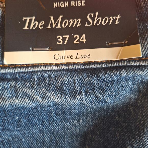 Abercrombie & Fitch Women 24W (37) Curve Love "High Rise Mom" Denim Shorts New! - Picture 5 of 9